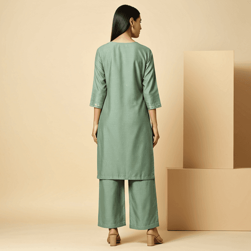 Gulabi Leheriya Kurti Set